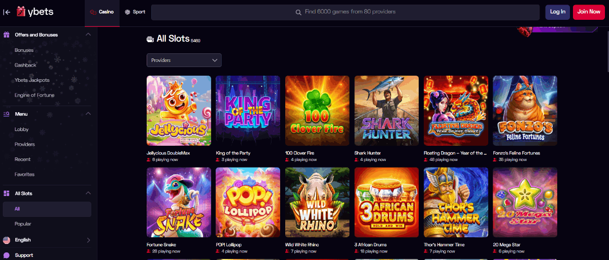 ybets casino games